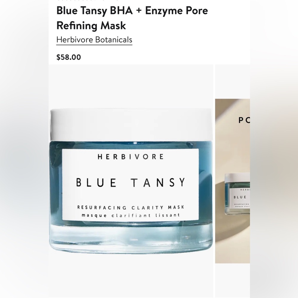 Herbivore Blue tansy resurfacing clarity mask